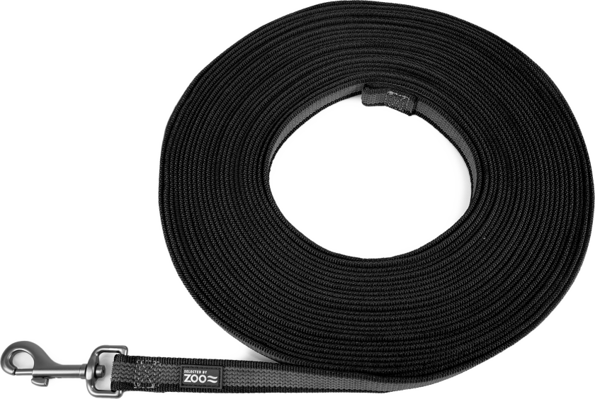 Rufus sklisikkert skinnerull 20 mm x 15 m Sort - Hund - Kobbel og bånd - Langliner og sporliner - Selected by ZOO