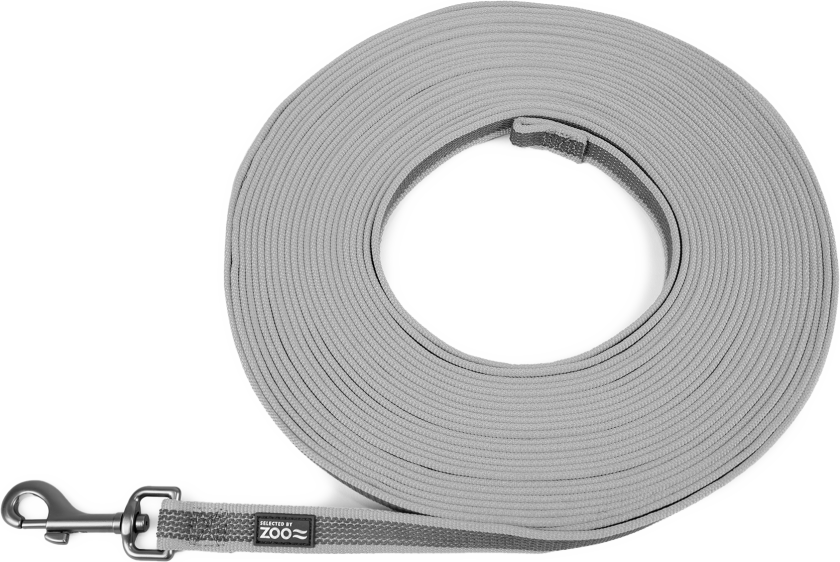 Rufus sklisikkert skinnerull 20 mm x 15 m grå - Hund - Kobbel og bånd - Langliner og sporliner - Selected by ZOO