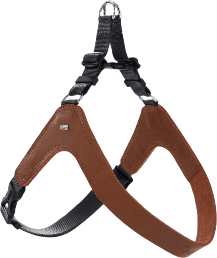 Hundesele Dimaro i kuskinn cognac XS-S Bryst 40-55cm - Hund - Halsbånd og seler - Hunter
