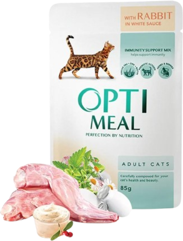 Adult & Senior Rabbit In Gravy Våtfôr Til Katt 12 x 85 g - Katt - Kattefôr - Våtfôr - Optimeal