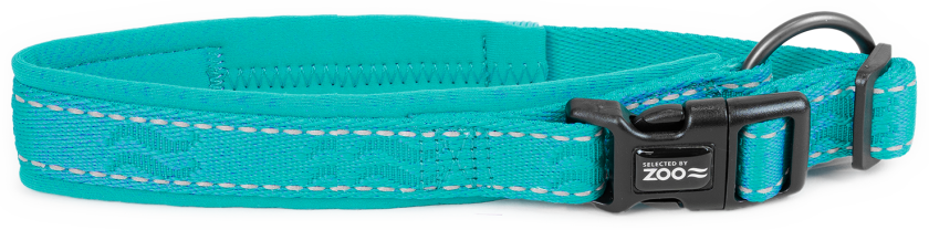 Hundehalsbånd Rufus justerbar 20 mm x 35-45 cm Turkis - Hund - Halsbånd og seler - Selected by ZOO