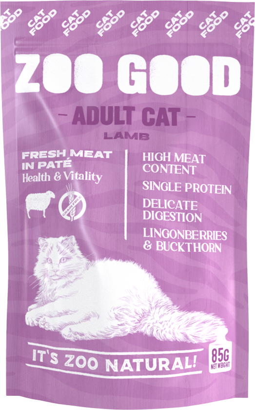Katt Adult Lam 85g-pose - Katt - Kattefôr - Våtfôr - ZOO GOOD