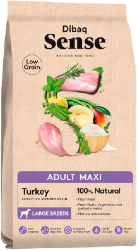 Sense Dog LG Maxi Turkey 12 kg - Hund - Hundefôr - Tørrfôr - DIBAQ