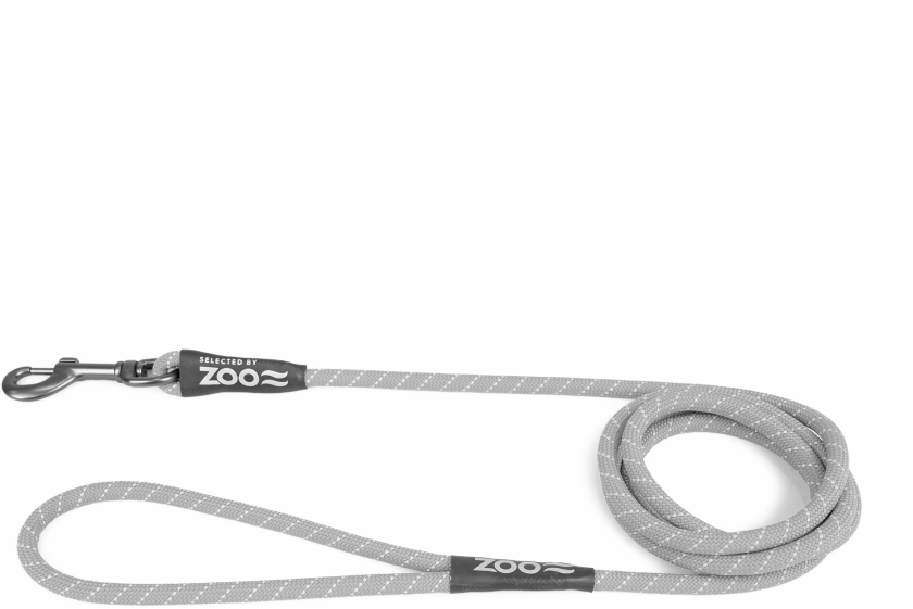 Bånd Rufus tau Φ8 mm x 180 cm grå - Hund - Kobbel og bånd - Leiebånd - Selected by ZOO