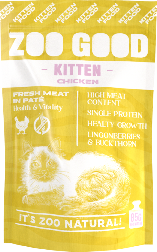 Cat Kitten Chicken 85g-pose - Katt - Kattefôr - Våtfôr - ZOO GOOD