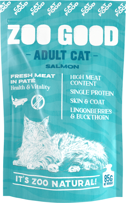 Katt Adult Laks 85g-pose - Katt - Kattefôr - Våtfôr - ZOO GOOD