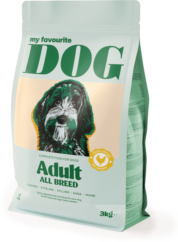 Adult Dog Regular Kylling 3 kg - Hund - Hundefôr - Tørrfôr - My favourite DOG