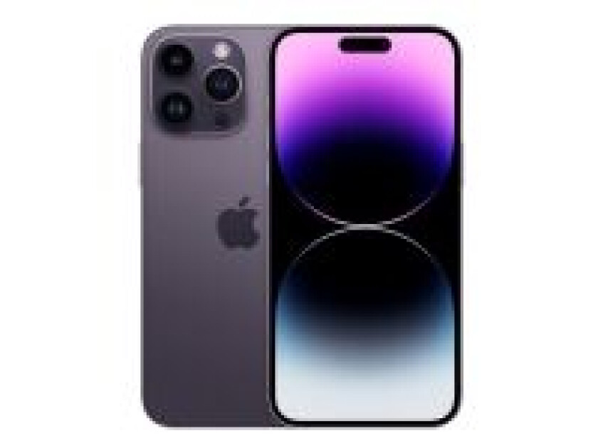 iPhone 14 Pro Max - 5G smartphone - dobbelt-SIM / Internminne 512 GB - OLED-display - 6.7 - 2796 x 1290 pixels (120 Hz) - 3x bakkamera 48 MP, 12 MP, 12 MP - front camera 12 MP - mørkepurpur