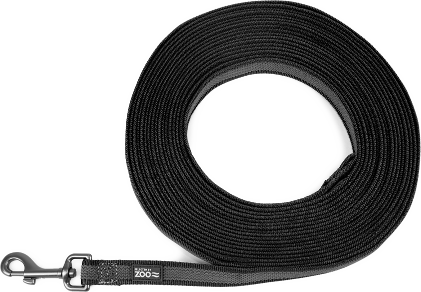 Rufus sklisikkert skinnerull 20 mm x 10m Svart - Hund - Kobbel og bånd - Langliner og sporliner - Selected by ZOO