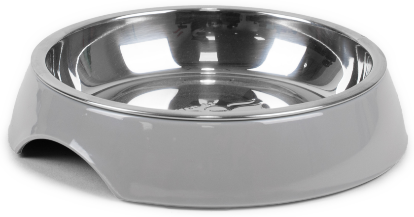 Kattmatskål Solid Grå S/M, 200ml, 14x14x3cm - Katt - Matplassen - Matskål og vannskål til katt - Selected by ZOO