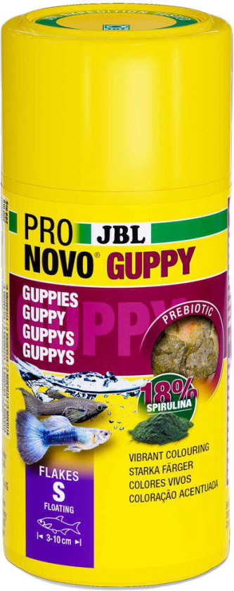 Pronovo Guppy Flakes S 100 ml - Fisk - Fôr - JBL