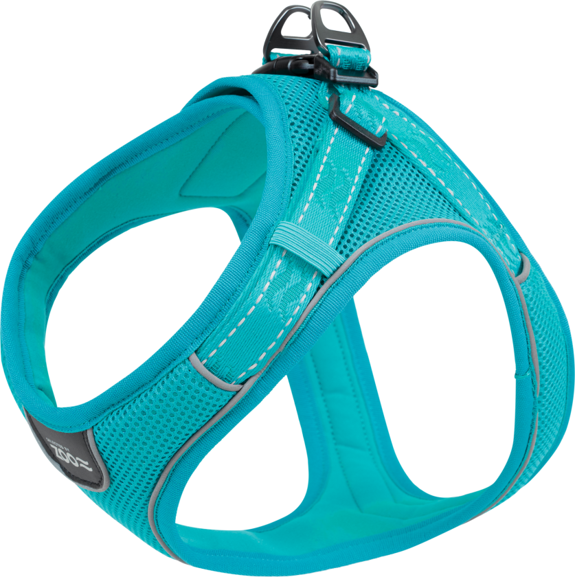 Sele Rufus Soft Justerbar S Hals 20 mm x 34-44 cm Bryst 20 mm x 46-54 cm Turkis - Hund - Halsbånd og seler - Sele til hund - Selected by ZOO