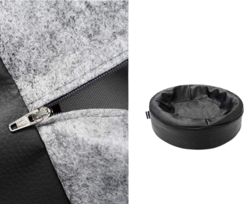 Biabed Original møbeltrekk svart firkantet nr. 0 - ø 50 x 50 cm - Hund - BiaBed