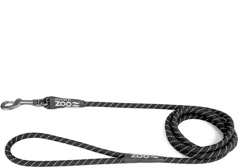 Bånd Rufus tau Φ8 mm x 180 cm Sort - Hund - Kobbel og bånd - Leiebånd - Selected by ZOO