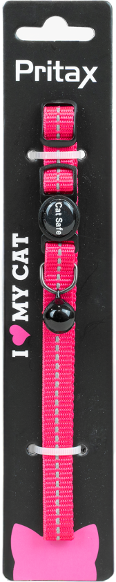 Bilde av Kattehalsbånd Maja 10 mm x 19-30 cm Rosa - Katt - Halsbånd og seler - Pritax