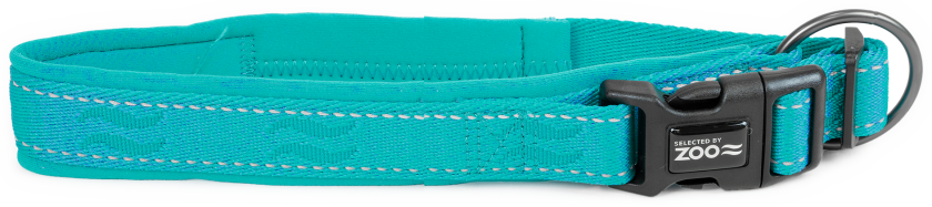 Hundehalsbånd Rufus justerbar 25 mm x 45-55 cm Turkis - Hund - Halsbånd og seler - Selected by ZOO