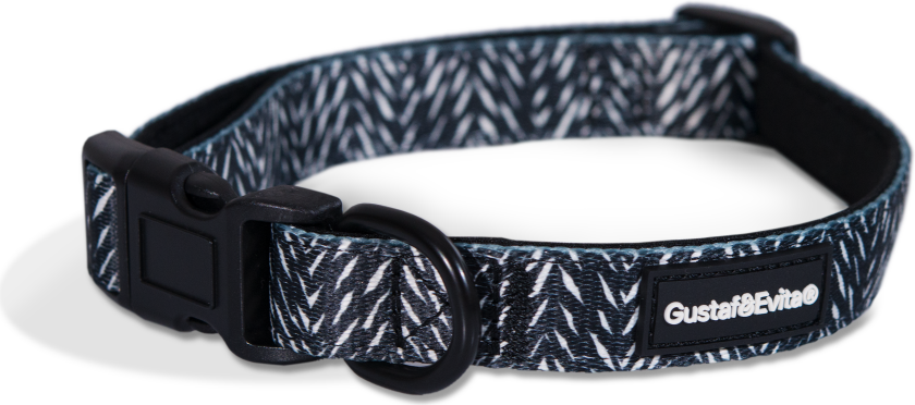 Hundehalsbånd Finessish justerbar M, 20mm x 41-66cm Mønstret - Hund - Halsbånd og seler - Gustaf och Evita