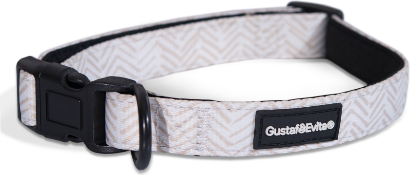 Hundehalsbånd Chicish justerbart M, 20mm x 41-66cm Mønstret - Hund - Halsbånd og seler - Gustaf och Evita