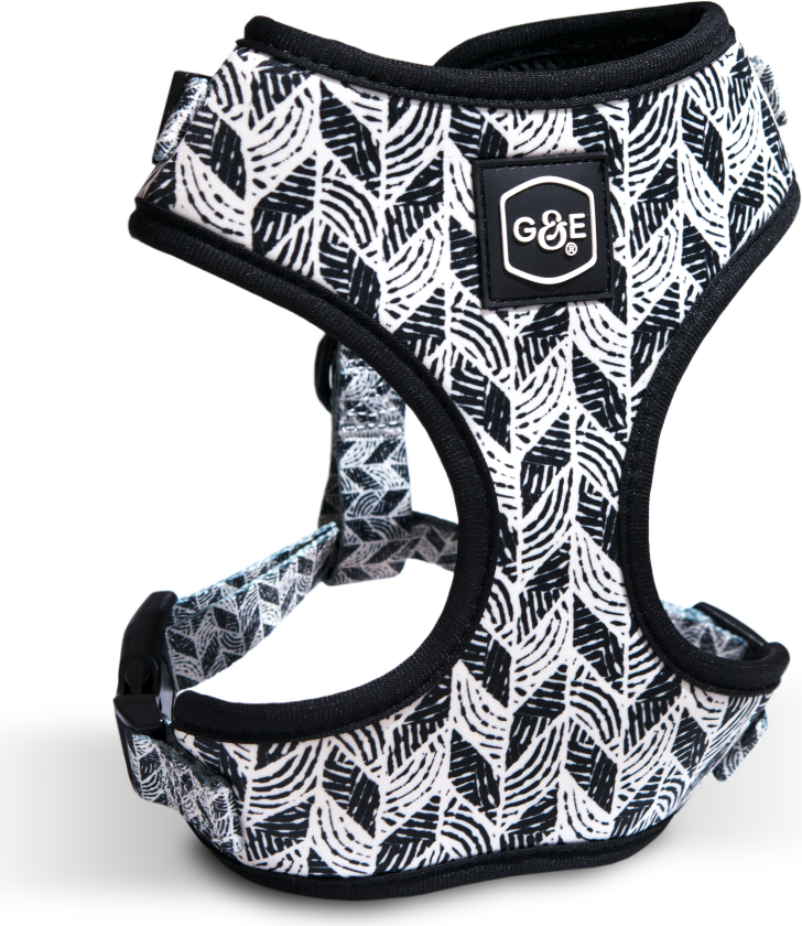 Sele Trendish Soft M, Hals 39-51cm, Bryst 46-61cm, Mønstret - Hund - Halsbånd og seler - Sele til hund - Gustaf och Evita