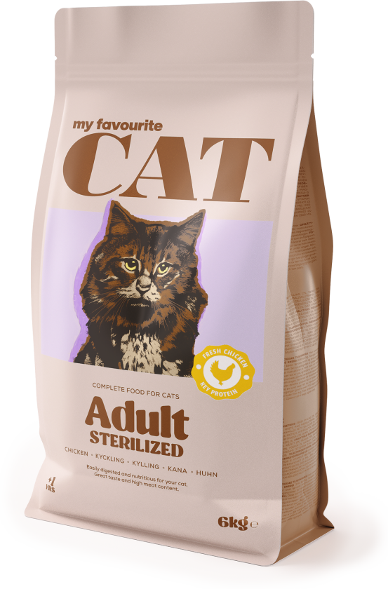 Adult katt sterilisert kylling 6 kg - Katt - Kattefôr - Tørrfôr - My favourite CAT