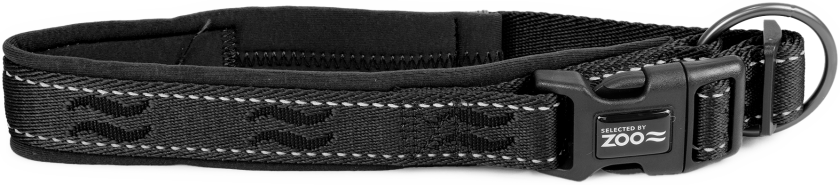 Hundehalsbånd Rufus justerbart 25 mm x 40-50 cm Svart - Hund - Halsbånd og seler - Selected by ZOO