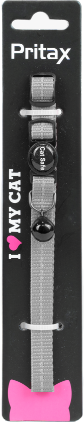 Bilde av Kattehalsbånd Maja 10 mm x 19-30 cm Grå - Katt - Halsbånd og seler - Pritax