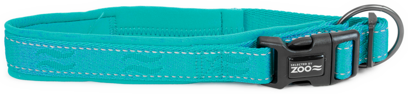 Hundehalsbånd Rufus justerbar 25 mm x 40-50 cm Turkis - Hund - Halsbånd og seler - Selected by ZOO