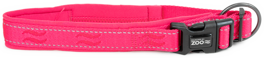 Hundehalsbånd Rufus justerbar 25 mm x 45-55 cm Rosa - Hund - Halsbånd og seler - Selected by ZOO