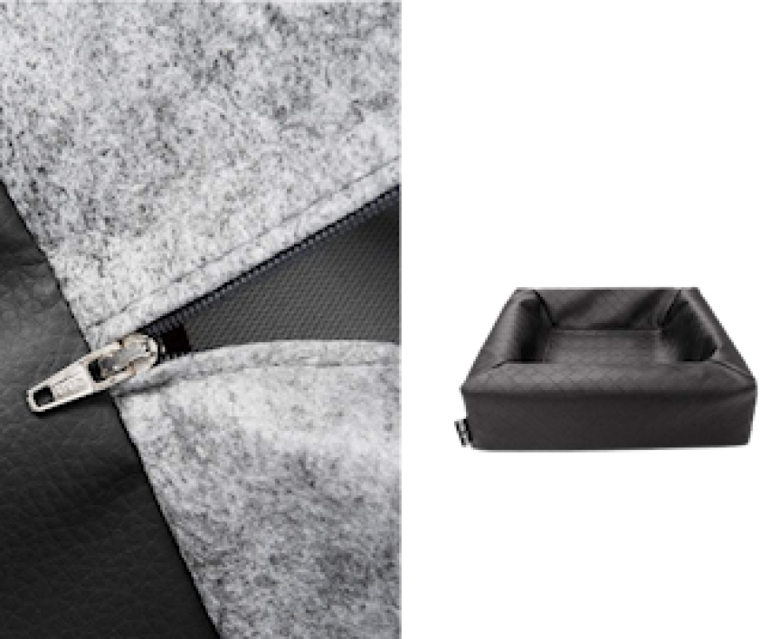 Biabed Original møbeltrekk svart firkantet nr. 3 - 60 x 70 cm - Hund - BiaBed