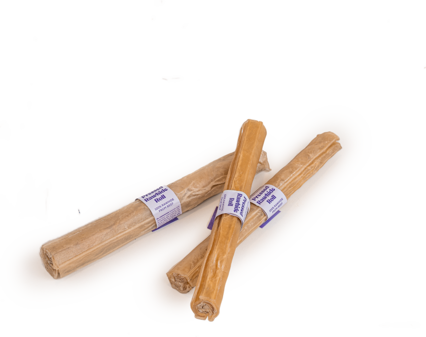 Presset tyggerull av råhud - Naturell 20 cm - Hund - Hundesnacks - My favourite DOG