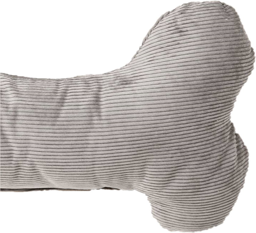 Lekeribbe, 50 cm, grå - Hund - Hundeleker - Tøy- og plysjleker til hund - BiaBed