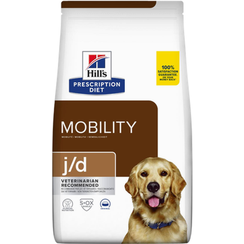 Bilde av j/d Mobility Chicken - Dry Dog Food 12kg+4kg Bonus Bag - Hund - Hundefôr - Hill's Prescription Diet Dog