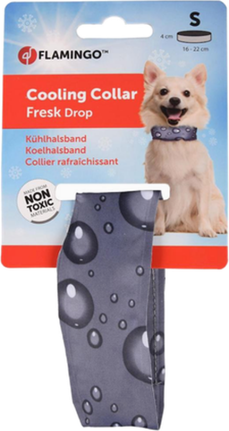Bilde av Cooling Collar Fresk Drop Grey S 16-22cm - Hund - Helse og pels - Flamingo