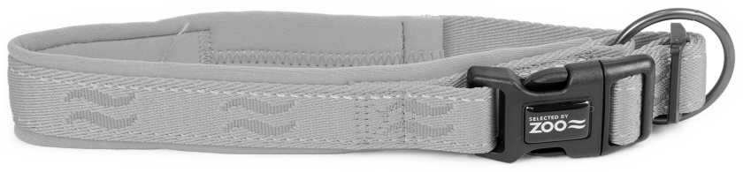 Hundehalsbånd Rufus justerbart 25 mm x 40-50 cm grå - Hund - Halsbånd og seler - Selected by ZOO
