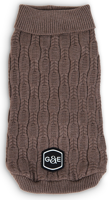 Strikket genser Comfort, 35cm, Brun - Hund - Klær og dekken - Gustaf och Evita