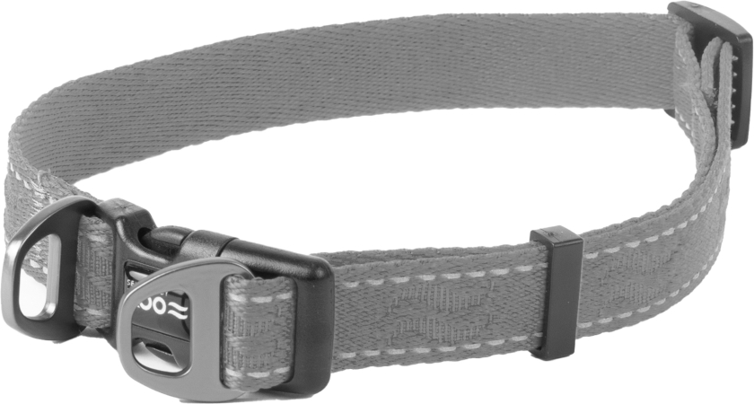 Hundehalsbånd Rufus justerbart, 20mmx36-60cm, Grå - Hund - Halsbånd og seler - Selected by ZOO