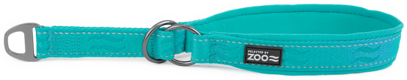 Hundehalsbånd Rufus halv jern 25 mm x 45-55 cm Turkis - Hund - Halsbånd og seler - Selected by ZOO