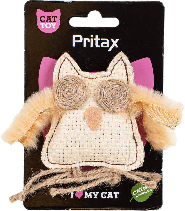 Katteleke Natural Arwen, 7x13x2cm, Brun - Katt - Halsbånd og seler - Seler - Pritax