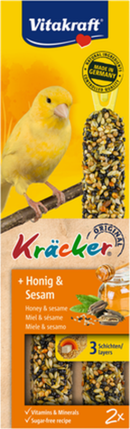 Crackers Canary Honey 2-pakning - Fugl - Snacks - Vitakraft