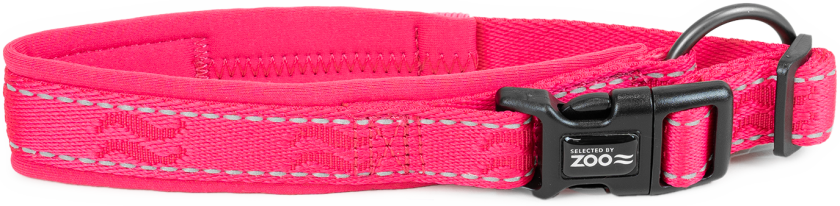 Hundehalsbånd Rufus justerbar 20 mm x 30-40 cm Rosa - Hund - Halsbånd og seler - Selected by ZOO