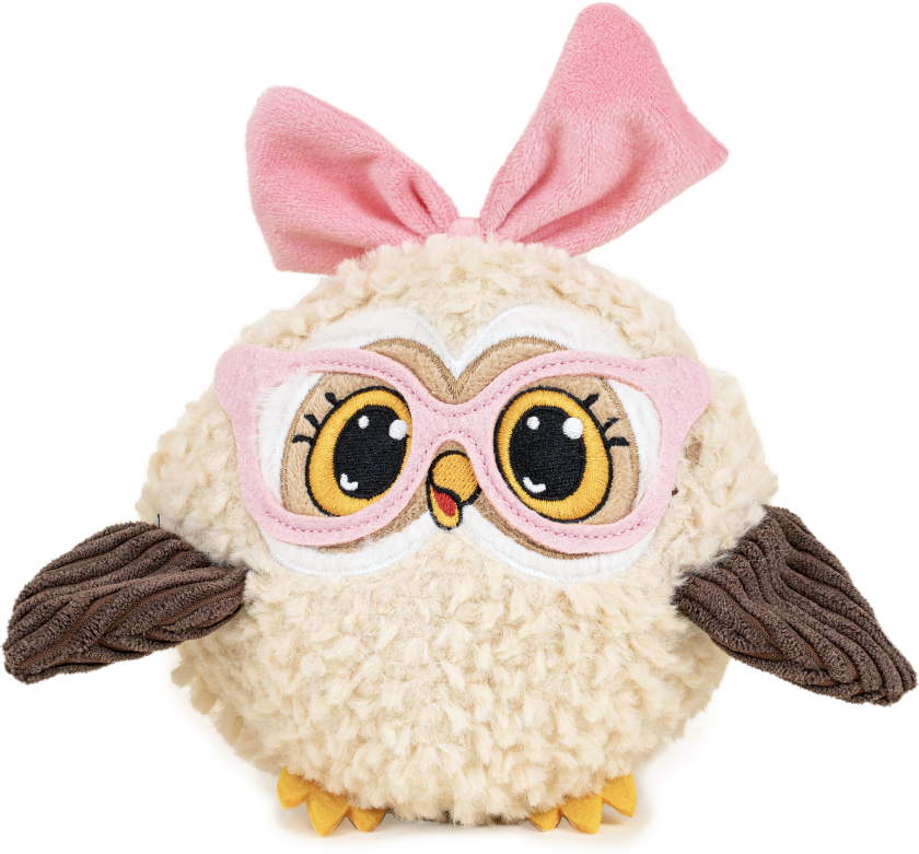 Hundeleketøy Ugle Hanna, 15x15x4cm, flerfarget - Hund - Hundeleker - Tøy- og plysjleker til hund - Pritax