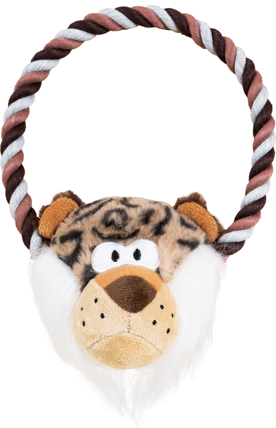 Hundeleketøy Tigersson, 22x19x7cm, Flerfarget - Hund - Hundeleker - Tøy- og plysjleker til hund - Pritax