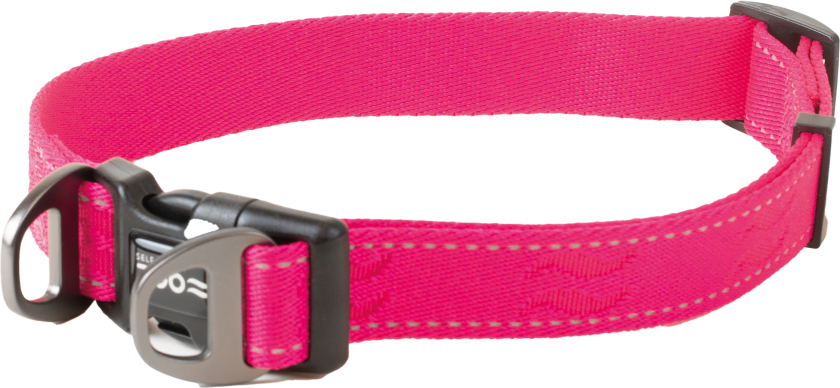 Hundehalsbånd Rufus justerbart, 25mmx38-66cm, Rosa - Hund - Halsbånd og seler - Selected by ZOO