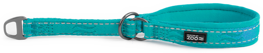 Hundehalsbånd Rufus halvjern 15 mm x 25-35 cm Turkis - Hund - Halsbånd og seler - Selected by ZOO