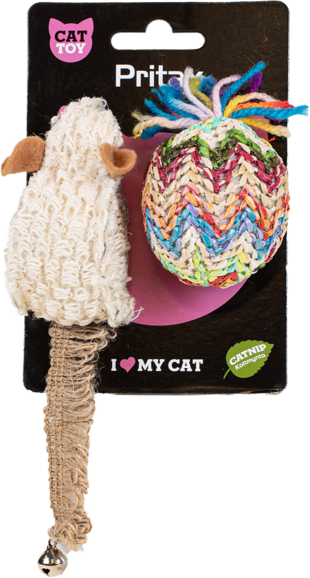 Katteleke Natural Hedda, 18x4x3cm, Brun - Katt - Halsbånd og seler - Seler - Pritax