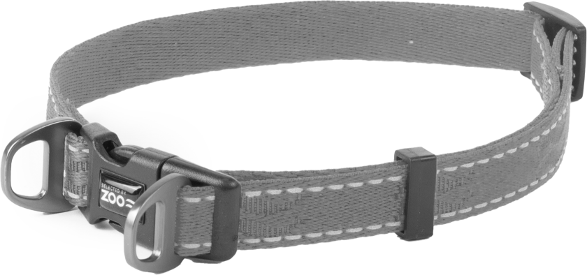 Hundehalsbånd Rufus justerbart, 15mmx35-50cm, Grå - Hund - Halsbånd og seler - Selected by ZOO