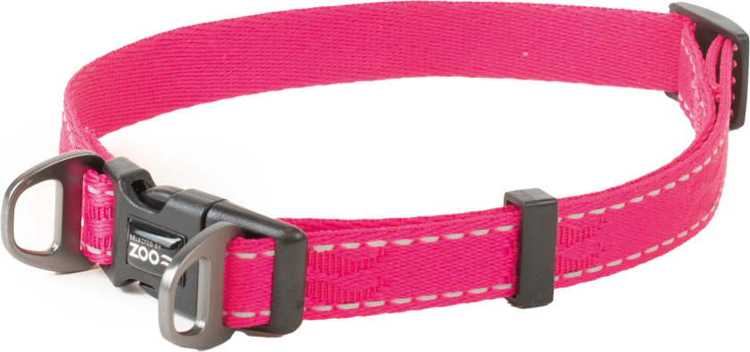 Hundehalsbånd Rufus justerbart, 15mmx35-50cm, Rosa - Hund - Halsbånd og seler - Selected by ZOO