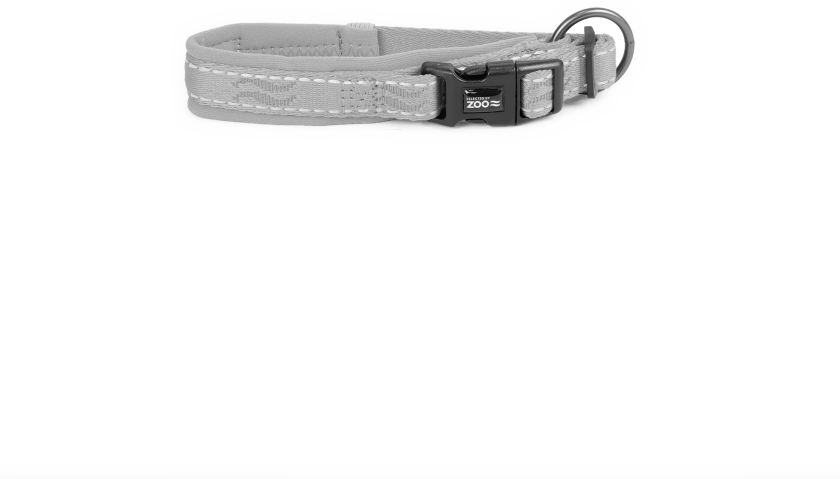 Hundehalsbånd Rufus justerbar 15 mm x 20-30 cm Grått - Hund - Halsbånd og seler - Selected by ZOO