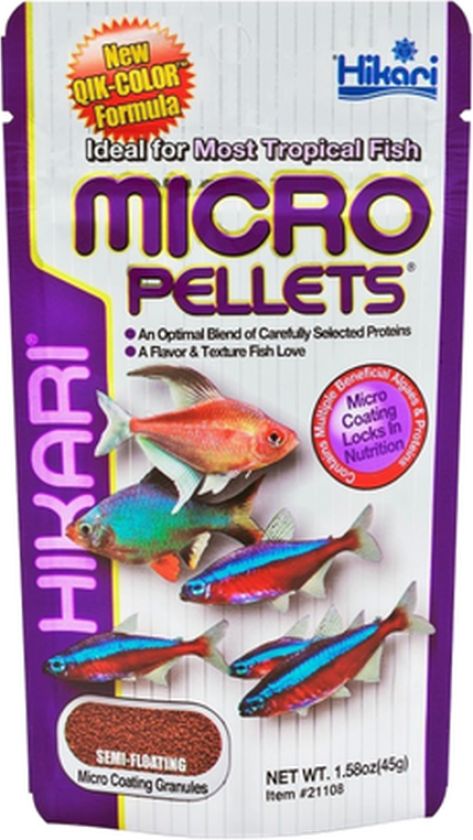 Micro Pellets 45g - Fisk - Fôr - Hikari