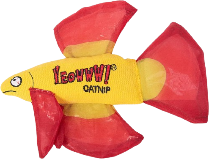 Catnip Mo Betta Fish Red 16,5 x 12,7 x 2,5 cm - Katt - Halsbånd og seler - Seler - Yeowww!